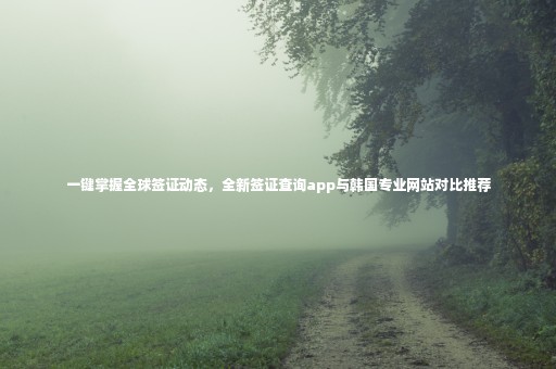 一鍵掌握全球簽證動態(tài)，全新簽證查詢app與韓國專業(yè)網(wǎng)站對比推薦