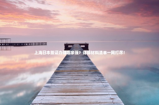 上海日本簽證辦理哪家強？詳細材料清單一網(wǎng)打盡！