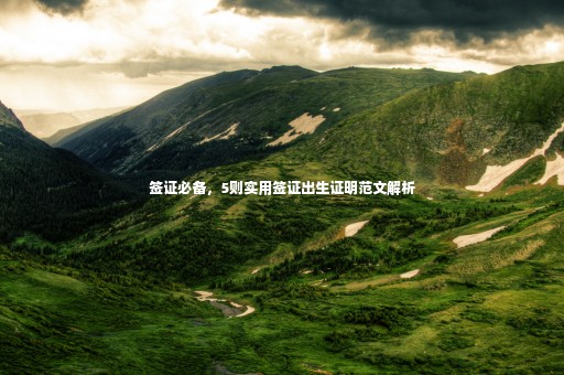 簽證必備，5則實(shí)用簽證出生證明范文解析