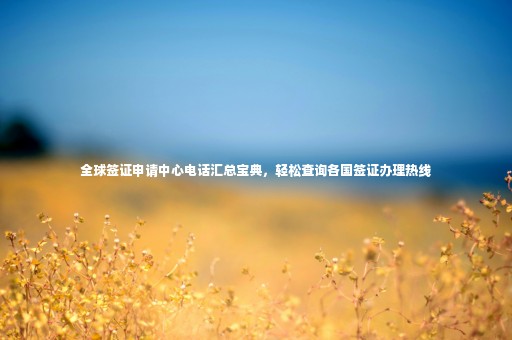 全球簽證申請中心電話匯總寶典，輕松查詢各國簽證辦理熱線