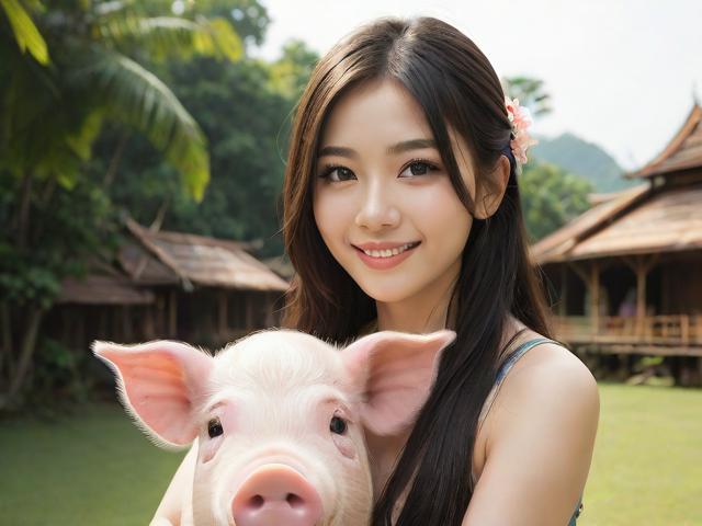 韓安冉攜小豬妹泰國暢游，家庭歡樂之旅