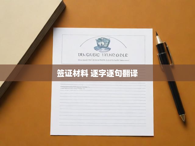 簽證材料 逐字逐句翻譯