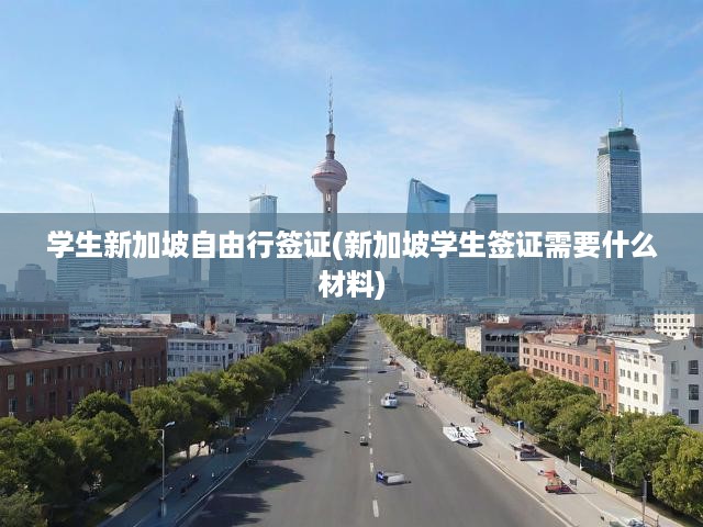 新加坡學生自由行簽證申請攻略，必備材料一網(wǎng)打盡