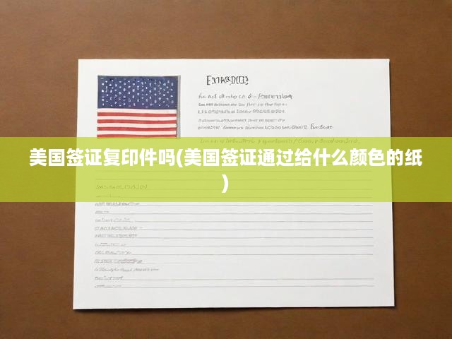 美國(guó)簽證申請(qǐng)全攻略，揭秘復(fù)印件要求與簽證紙張顏色關(guān)鍵細(xì)節(jié)