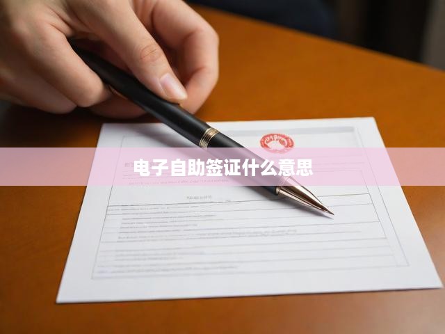 電子自助簽證什么意思