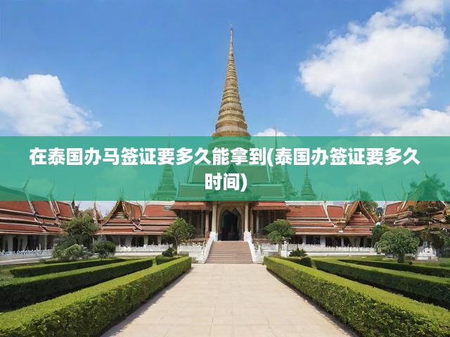 泰國馬簽證辦理全流程時間解析，了解簽證速遞時間