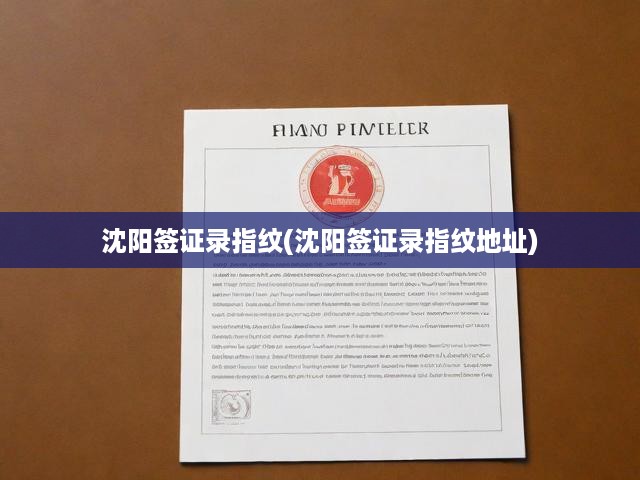沈陽簽證指紋采集攻略，服務(wù)詳情與辦理地點一覽