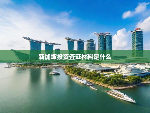 新加坡投資簽證申請(qǐng)攻略，材料清單與流程詳解
