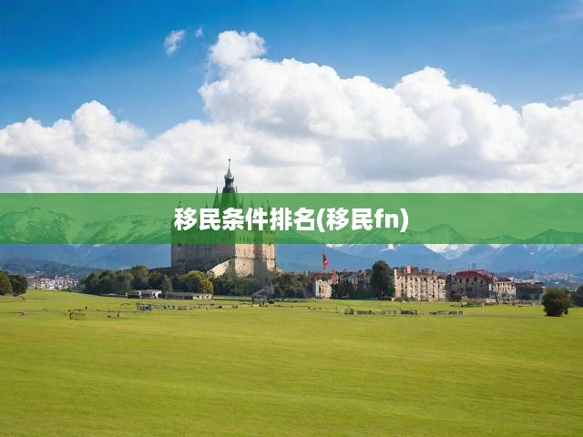 移民條件排名(移民fn)