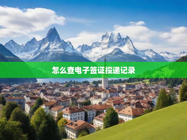 怎么查電子簽證投遞記錄