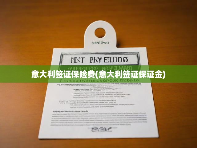 意大利簽證必備，保證金與保險費全解析攻略